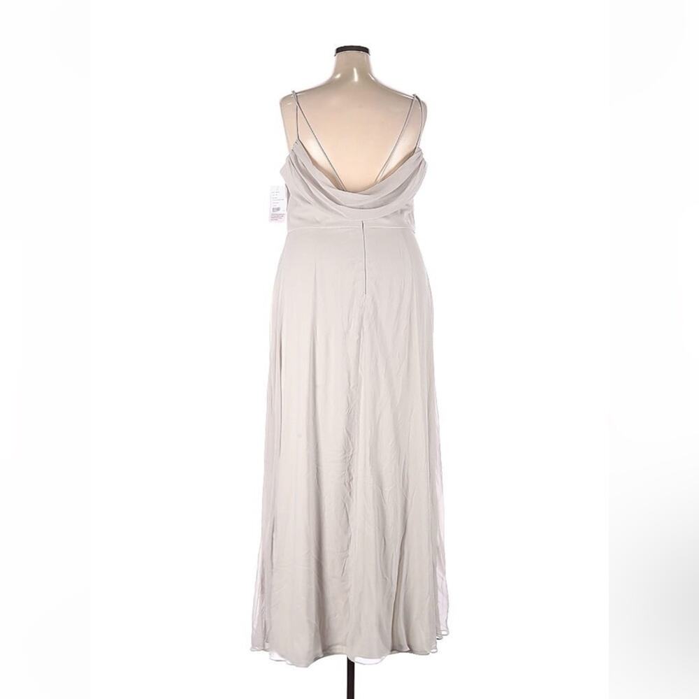 After Six lux chiffon sleeveless‎ cocktail party maxi dress in oyster, 20 NWT